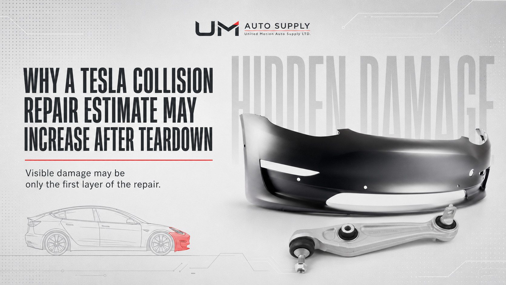 Tesla Front Bumper Replacement Cost: Bumper Cover vs Reinforcement Bar